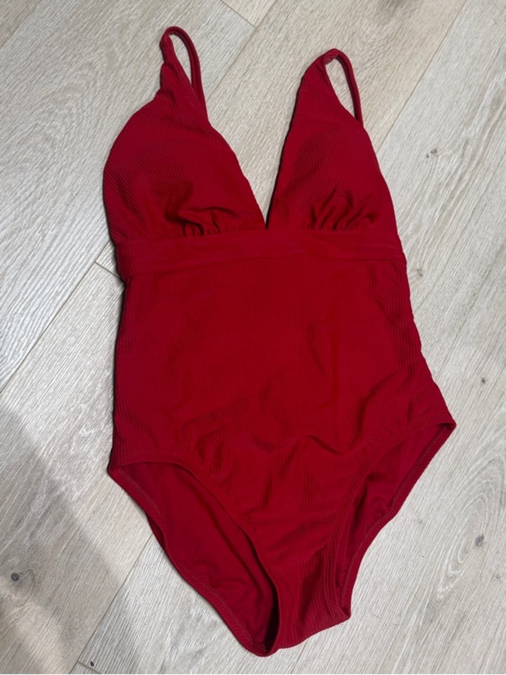 Time and Tru Red One-Piece Swimsuit